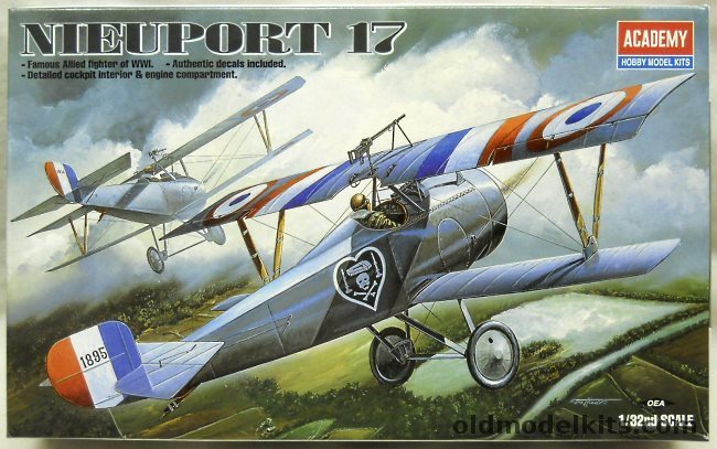 Academy 1/32 Nieuport 17 - Charles Nungesser Escadrille N.65 1916 / Georges Guynemer 1917, 2190 plastic model kit